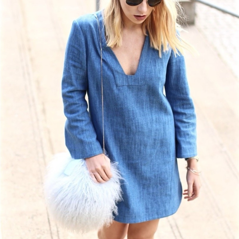 Zara XS Blue Denim Dress - EXCELLENT Condition